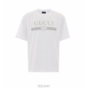 26 F/W 구찌 GUCCI 웹 로고 WITH GG 프린트 티셔츠 A B0012365394