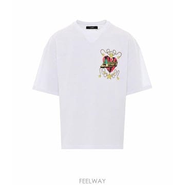26 F/W 아미리 AMIRI 하트 티셔츠 426JR037/WHITE B0012365395
