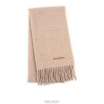 26FW 아크네 스튜디오 내로우 울 프린지 머플러 CA0210 633 OATMEAL MELANGE