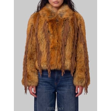 26 F/W UNCOMMON 페이크 퍼 자켓 WITH 프린지 TH11 B0022365601
