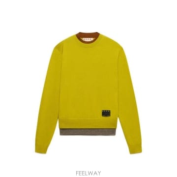 26 FW 마르니 레이어드 이펙트 옐로 캐시미어 스웨터 GCMG0502Q0UFX331 TP455253327