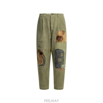 26 FW 캐피탈 카츠라기 패치워크 자수 테일러드 팬츠 EK1637LPKHAKI TP455866525