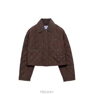 26 FW 프라다 리나일론 경량 크롭 블루종 재킷 29X166SAGO1WQ9 TP457876075