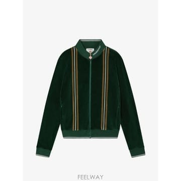 26 FW 카사블랑카 스트라이프 벨벳 집업 스웨트셔츠 MAW26JTP55401 TP459628391