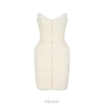 26 FW Elisabetta Franchi 크레폰 패브릭 미니 드레스 AB01567E2 TP45813661