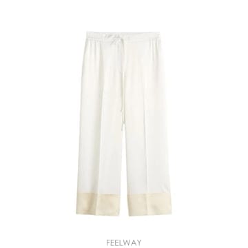 26 FW 토템 화이트 새틴 드로스트링 팬츠 262WRB0398FB0546047 TP458312417