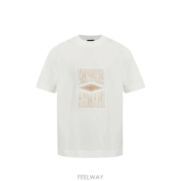 26 FW 아르마니 로고 자수 티셔츠 EM007354AF13715 TP458261851
