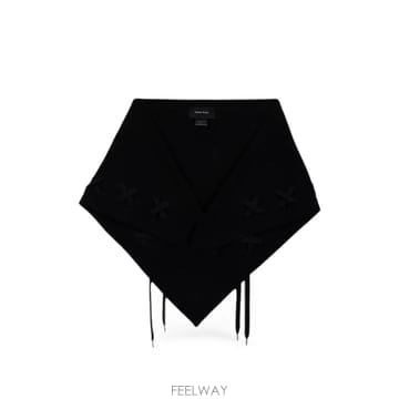 26 FW 시몬 로샤 레이스업 메리노 울 스카프 LMK16W0660BLACKBLACK TP458308042