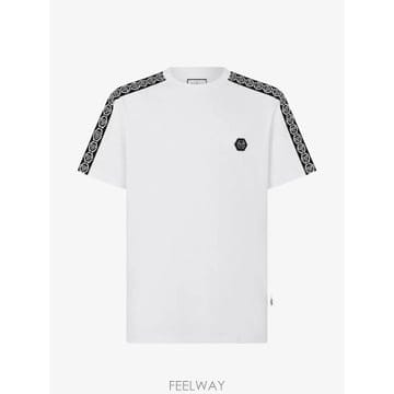 26 FW 필립플레인 라운드 넥 반소매 올오버 PP 티셔츠 FLNNMTK4500PTO002N TP459239