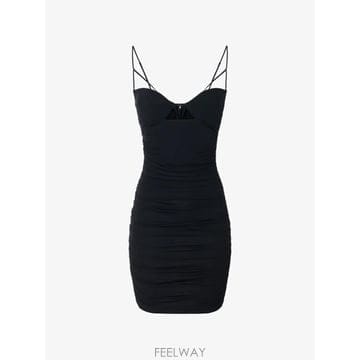 Elisabetta Franchi 26 FW Elisabetta Franchi ũ������ ���� �к긯 �巹���� �̴� �巹�� AB03167E2 T26 FW Elisabetta Franchi ũ������ ���� �к긯 �巹����