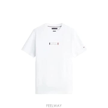 26 FW 타미힐피거 로고 프린트 코튼 티셔츠 MW0MW41453 TP458386598