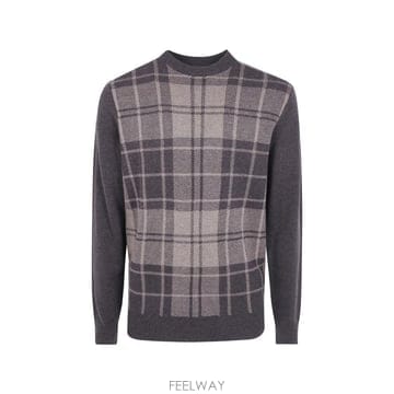 26 FW 바버 체크 패턴 울 스웨터 MKN1751BR71 TP459395337
