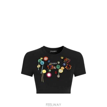 Dolce&Gabbana 26 FW ��ü�ذ��ٳ� ���ø����̼� ���� Ƽ���� F8W46ZGDDXM TP45515377826 FW ��ü�ذ��ٳ� ���ø����̼� ���� Ƽ���� F8W46ZGDDX