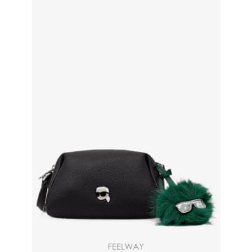 26 FW 칼라거펠트 로고 장식 폼폼 디테일 숄더 백 B4W30083999 TP459416952