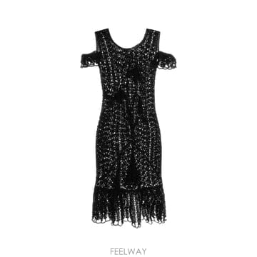 J.W.Anderson [X45]JW�ش��� KW1572YN0536 999 ���� ���ǽ� �� �̵� �̴� �巹�� Black lace dr[X45]JW�ش��� KW1572YN0536 999 ���� ���ǽ� �� �̵� ��