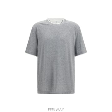 Brunello Cucinelli [K68]���ڷ� ��ġ�ڸ� MH8367427 CNZ17 ���� Ƽ���� �μҸ� ž ���� ���� Silk T shi[K68]���ڷ� ��ġ�ڸ� MH8367427 CNZ17 ���� Ƽ���� ��