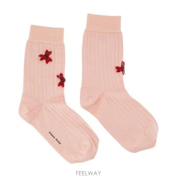 Simone Rocha 26FW �ø�λ� �縻 SOCK68TB 0647 BLUSH RED PINK26FW �ø�λ� �縻 SOCK68TB 0647 BLUSH RED PINK