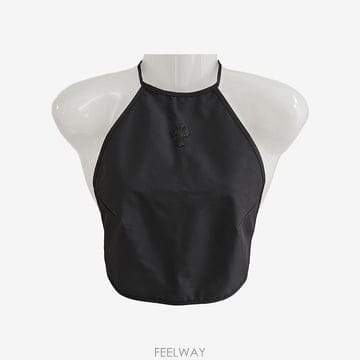 [어포드] [S] 크롬하츠 크로스 가죽 패치 나일론 탱크탑 IEB30100