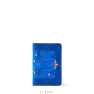 (국내A/S가능) 루이비통 포켓 오거나이저 모노그램 캔버스 남성 카드지갑 카드케이스 블루 M26798