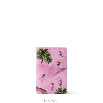 (국내A/S가능) 루이비통 포켓 오거나이저 모노그램 캔버스 남성 카드지갑 카드케이스 핑크 M26800