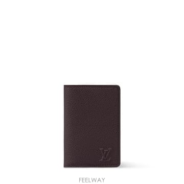 (국내A/S가능) 루이비통 포켓 오거나이저 왁스드 카프 레더 남성 카드지갑 카드케이스 브라운 M29598