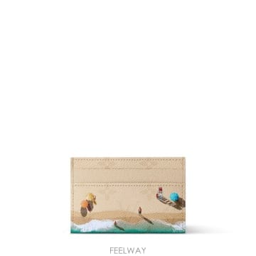 (국내A/S가능) 루이비통 더블 모노그램 캔버스 남성 카드홀더 카드지갑 베이지 M2A350