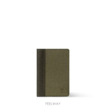 (국내A/S가능) 루이비통 포켓 오거나이저 타이가 레더 남성 카드지갑 카드케이스 카키 M2A261