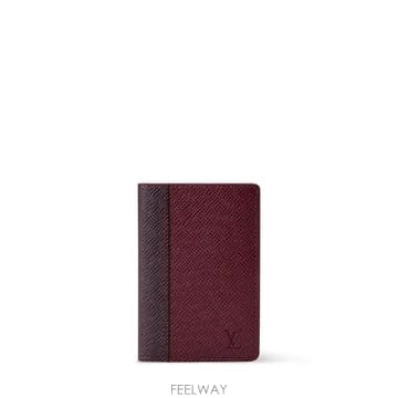 (국내A/S가능) 루이비통 포켓 오거나이저 타이가 레더 남성 카드지갑 카드케이스 퍼플 M2A262