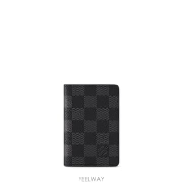 (국내A/S가능) 루이비통 포켓 오거나이저 다미에 그라피트 캔버스 남성 카드지갑 카드케이스 블랙 N63143