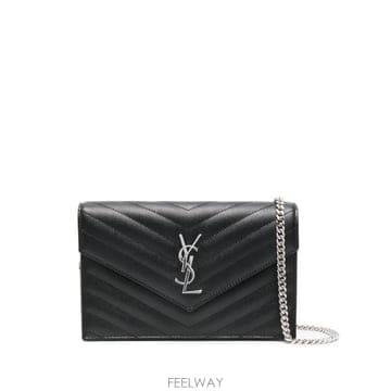 Saint Laurent 26FW ���ζ� ī���� �������� ü�� ���� 857605BOW02 1000 NERO26FW ���ζ� ī���� �������� ü�� ���� 857605BOW02 10