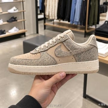 나이키 에어포스 1 07 LV8 SE 데님 캐주얼 운동화 카키 데저트 라이트 메탈릭 실버