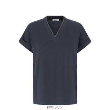 Brunello Cucinelli 26FW ���ڷ� ��ġ�ڸ� �Ƿ� M0T18BD222 C3186 Blue26FW ���ڷ� ��ġ�ڸ� �Ƿ� M0T18BD222 C3186 Blue