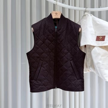 (S+급/M) / VIC 로로피아나 비쿠냐 그린 스톰 시스템 경량 패딩 베스트 조끼