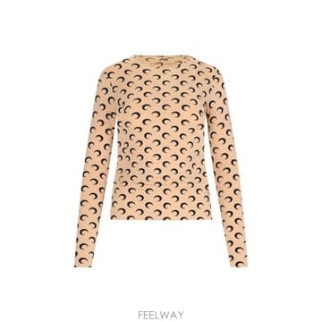 Marine Serre 26FW �������� ũ����Ʈ �� ����Ʈ ���� Ƽ���� WTS006A CJER0001 TA10 BEIGE26FW �������� ũ����Ʈ �� ����Ʈ ���� Ƽ���� WTS006A C