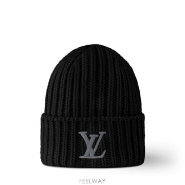 (국내A/S가능) 루이비통 온리 LV 울 남성 비니 니트모자 블랙 M77277