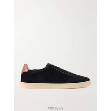 브루넬로 쿠치넬리 CODA DI RONDINE 레더 스웨이드 스니커 B0082366168