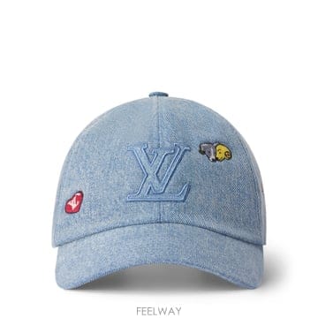 (국내A/S가능) 루이비통 LV 데님 펫츠 남성 볼캡 야구모자 블루 M5791M