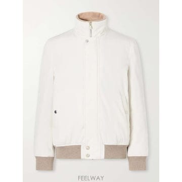 브루넬로 쿠치넬리 RIBTRIMMED 쉘 블루종 자켓 MM47960 B0082366800