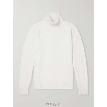 브루넬로 쿠치넬리 케이블니트 캐시미어 롤넥 스웨터 M22707203 B0082366811