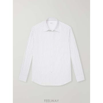브루넬로 쿠치넬리 CLASSICCOLLAR 핀스트라이프 코튼 셔츠  B0082366818
