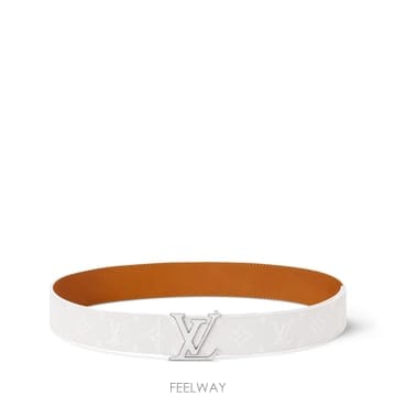 (국내A/S가능) 루이비통 LV 이니셜 모노그램 리플렉티브 40mm 캔버스 남성 벨트 그레이 M4997T
