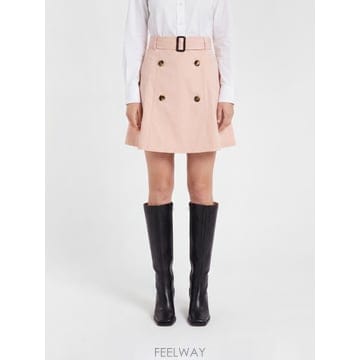 [A6] 버버리 8126881 여성 미디 스커트 8126881-010