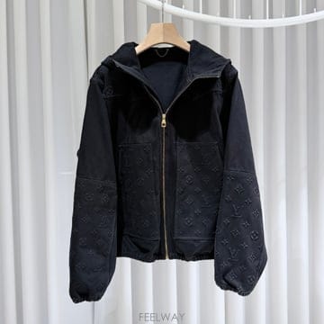 (S+/XL) / 셀린느 트리오페 울 코튼 플리스 후드 후리스 집업