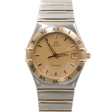 오메가 1212.10 컨스텔레이션(컨스틸레이션) 18K골드콤비 풀바 34MM 남성 쿼츠 시계aa68013