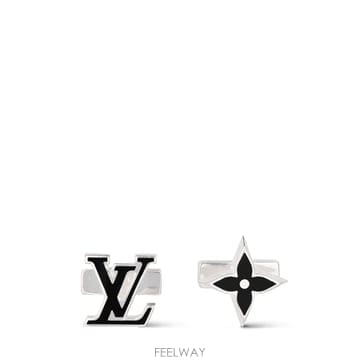 (국내A/S가능) 루이비통 LV 스파이크 남성 커프스 커프스링크 실버 M03708