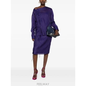 Ferragamo ��󰡸� lace up sheer blouse 12317315432712 TP725756728��󰡸� lace up sheer blouse 12317315432712 TP7257567
