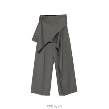 Issey Miyake Issey Miyake Lustrous asymmetric draped trousers 12317317431Issey Miyake Lustrous asymmetric draped trousers 12317