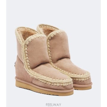 26 FW Mou Inner Wedge 시어링 라이닝 스웨이드 앵클 부츠 TP582018854