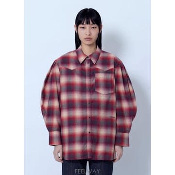 GANNI 26 FW ���� ���� ��ư �ö��� üũ �ø��� ������ ���� A1040415 266 TP87803339726 FW ���� ���� ��ư �ö��� üũ �ø��� ������ ���� A1
