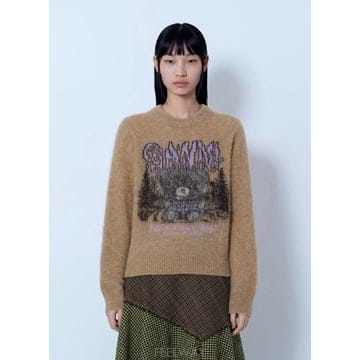 26 FW 가니 여성 브러쉬드 알파카 테디 스웨터 A1150055 118 TP878036019